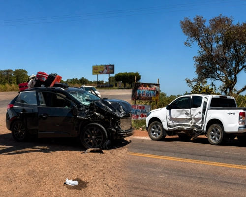 Adolescente fica ferido em acidente entre dois carros em Nossa Senhora do Livramento